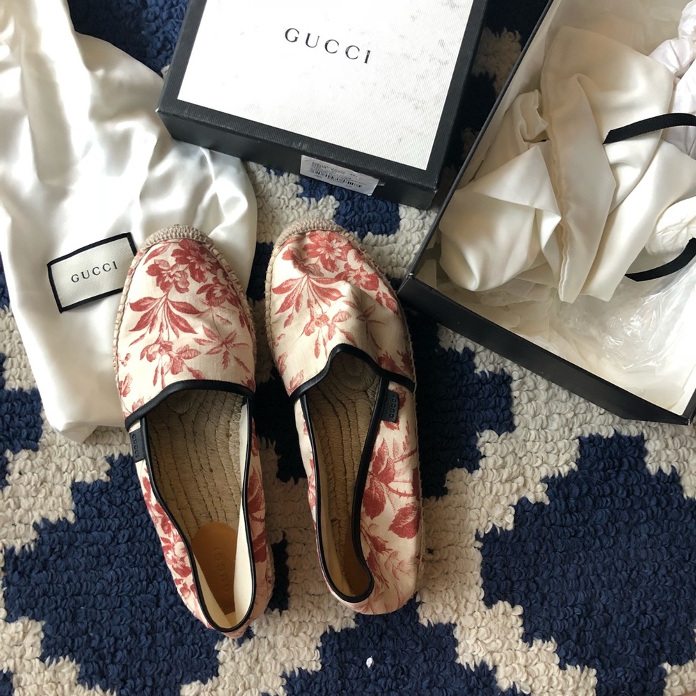 GUCCI Multicolore Ikegami Espadrilles Flat